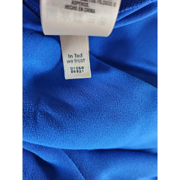 NWT Ted Baker Zettah Pleated Culotte Cropped Pants Ted 4 / US 10 Blue #1K412 - Picture 12 of 14